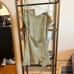 Zara Green Polka Dot Mini Dress